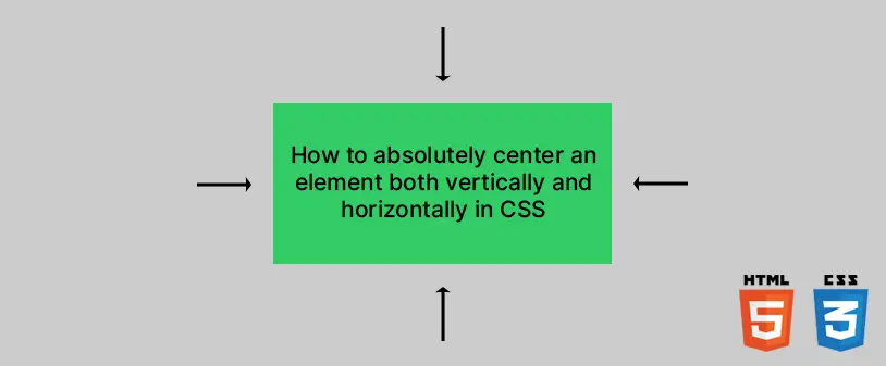 How to absolutely center an element both vertically and horizontally in CSS