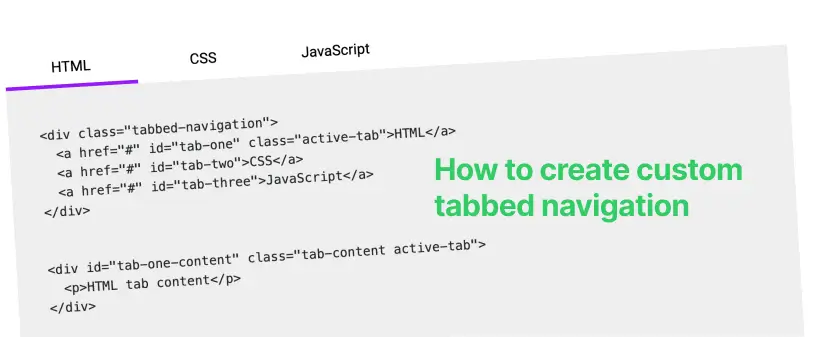 Create custom Tabbed navigation